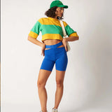Cropped Recorte Oversized Amarelo