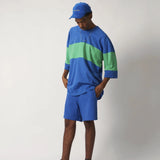 Camiseta Recorte Oversized Azul