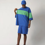 Camiseta Recorte Oversized Azul