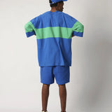 Camiseta Recorte Oversized Azul
