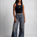 Regata Cropped Preta Brasil