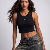 Regata Cropped Preta Brasil