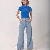 Baby Tee Amo Te Odiar Azul