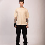 Camiseta Suedine BOX Areia