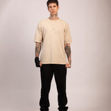 Camiseta Noventa Oversized Areia Estonado
