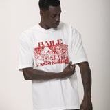 Camiseta Baile Noventa Oversized Branca