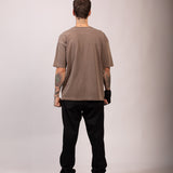 Camiseta Noventa Oversized Marrom Estonado