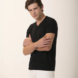 Camiseta Tech Modal Gola V Preto
