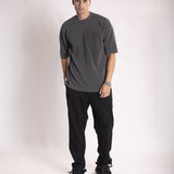 Camiseta Tricô Oversized Grafite