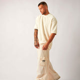 Camiseta Tricô Oversized Offwhite