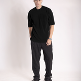 Camiseta Tricô Oversized Preto