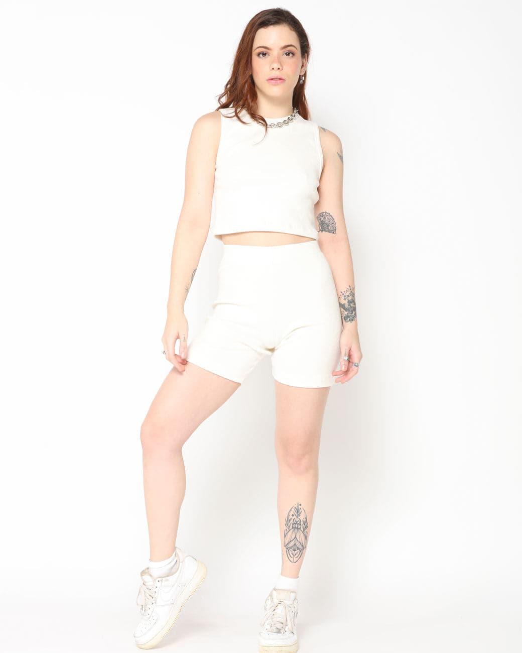 SHORT CICLISTA OFFWHITE DE RIBANA - LAB77