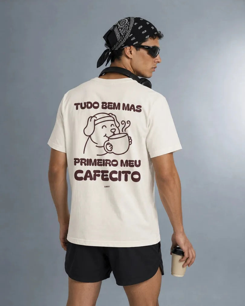 Camiseta Cafecito Relax Offwhite