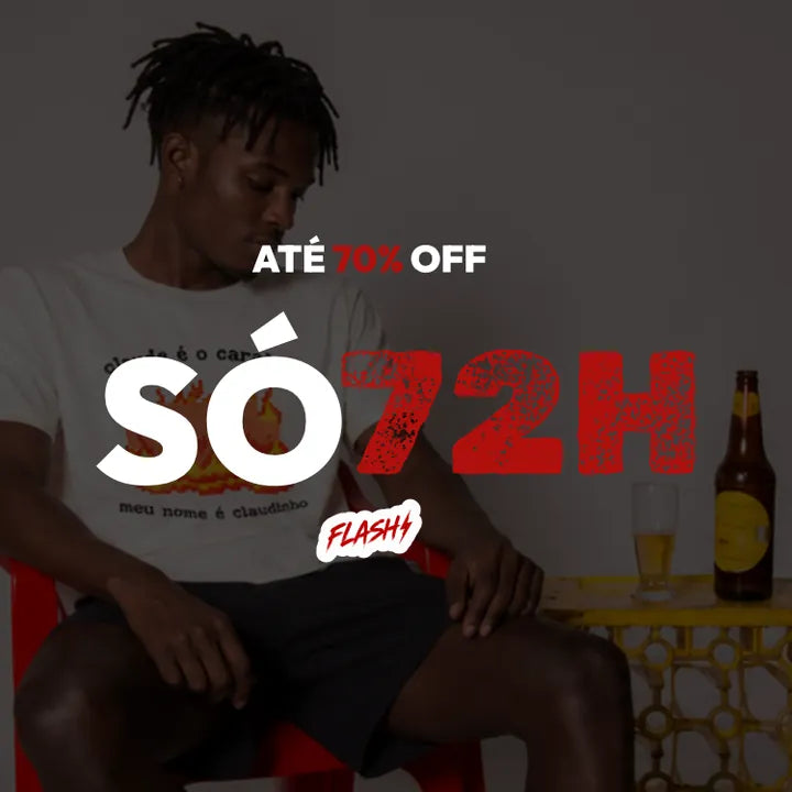 Só 72h — até 70% OFF